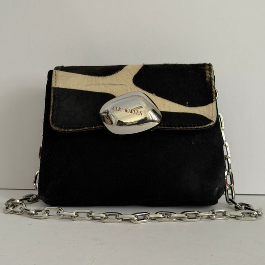 MAYA MINIBAG (ponyskin & black suede genuine leather)