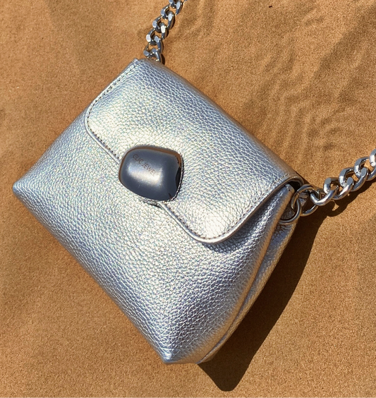 MAYA MINIBAG (silver dolaro genuine leather)