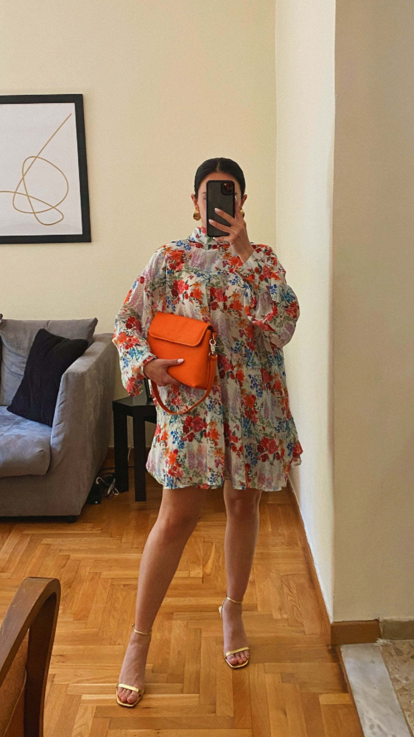 DONNA MINIMAL MEDIUM (orange dolaro genuine leather)