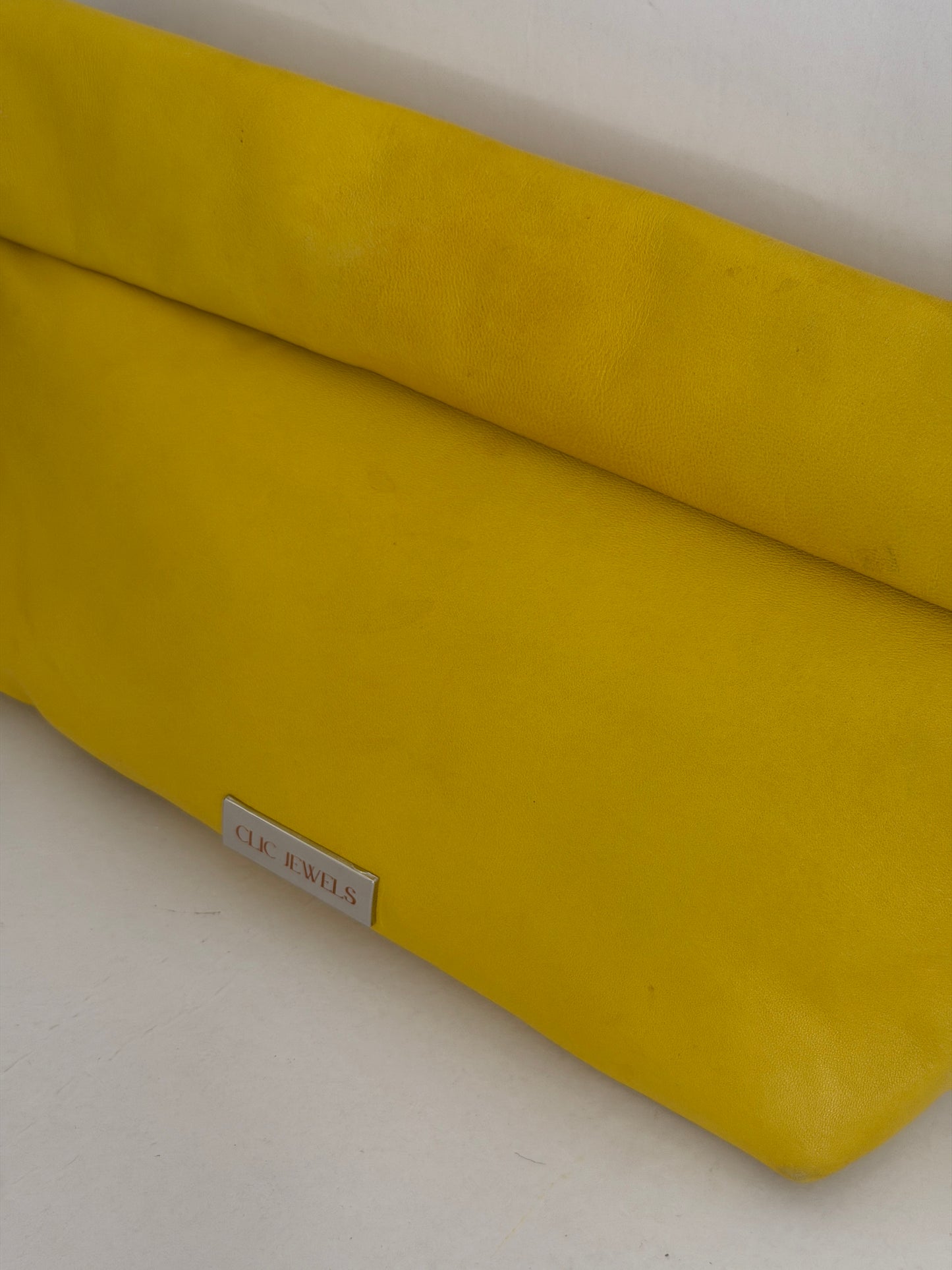 LUNCHBAG (yellow smooth genuine leather)