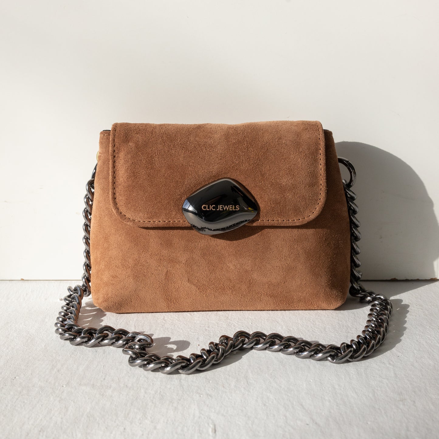 MAYA MINIBAG (pecan brown suede genuine leather)