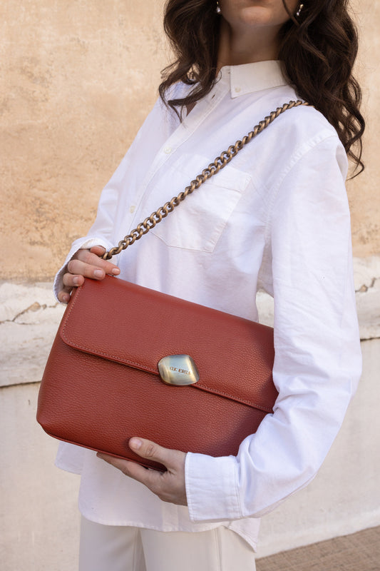 CIARA LARGE (brick red dolaro genuine leather)