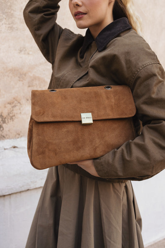 NEIRA LARGE (camel suede genuine leather)