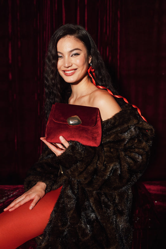 MAYA MINIBAG (bordeaux velvet)