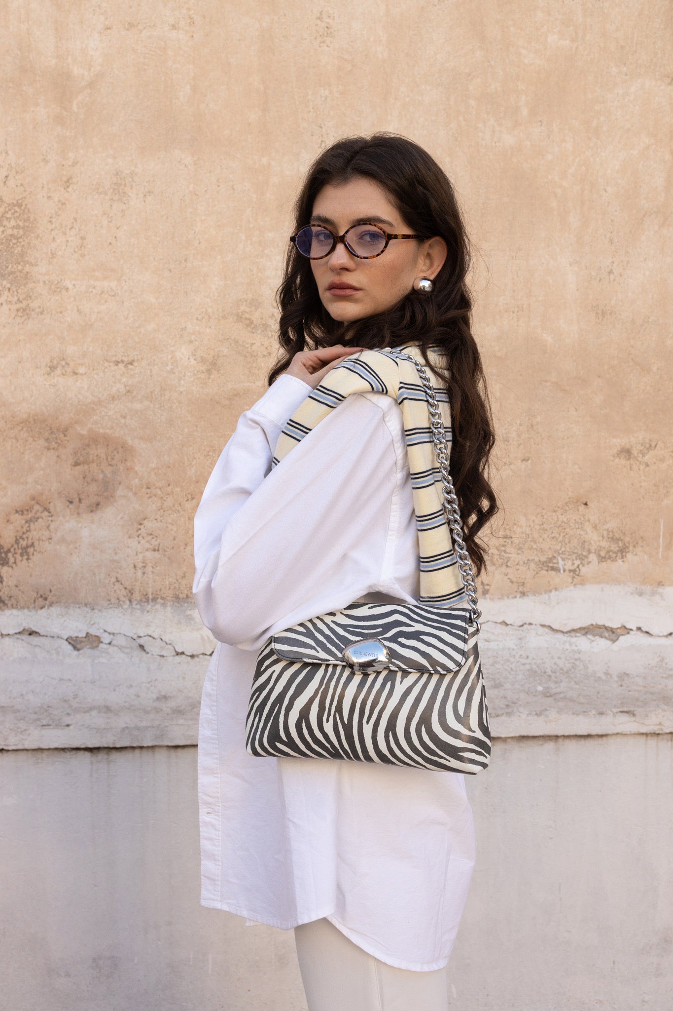 DONNA MEDIUM (zebra print genuine leather)