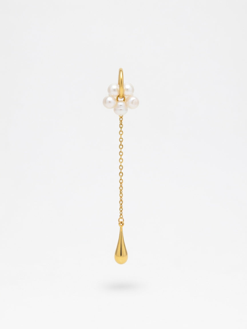 LONG CHAIN WITH GOLD DROP (ζευγάρι)