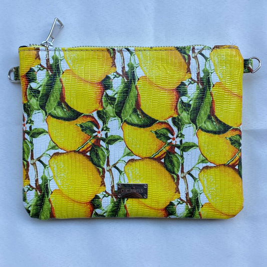ATHENA SMALL POUCH (lemons print genuine leather)