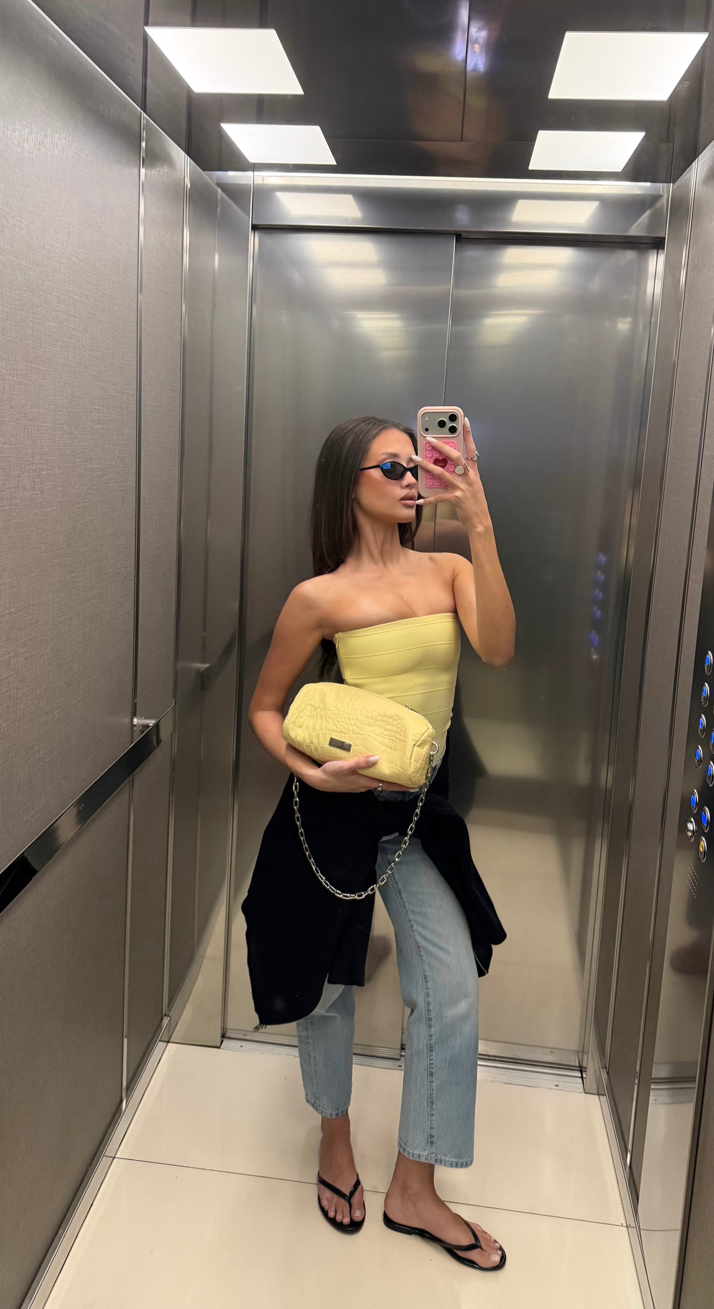 BARREL BAG (butter yellow croco genuine leather