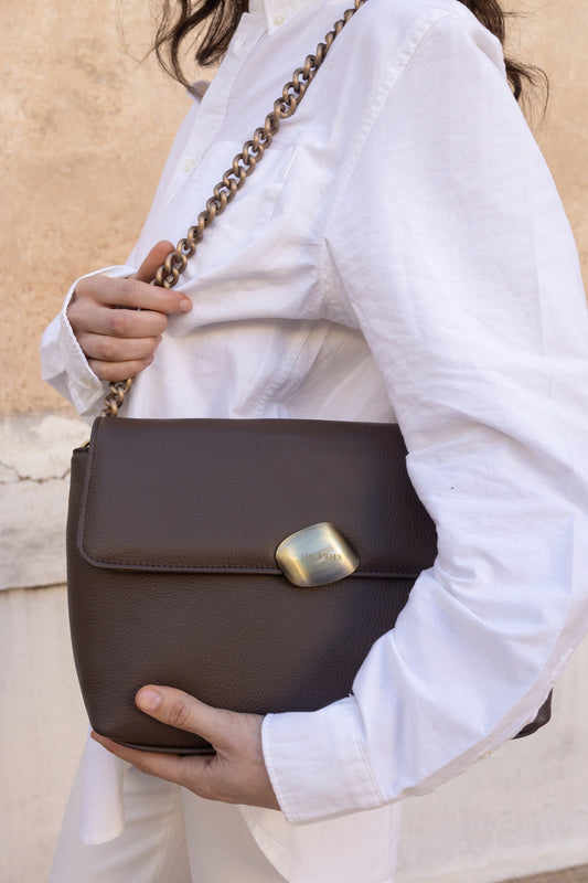 CIARA LARGE (dark brown dolaro genuine leather)