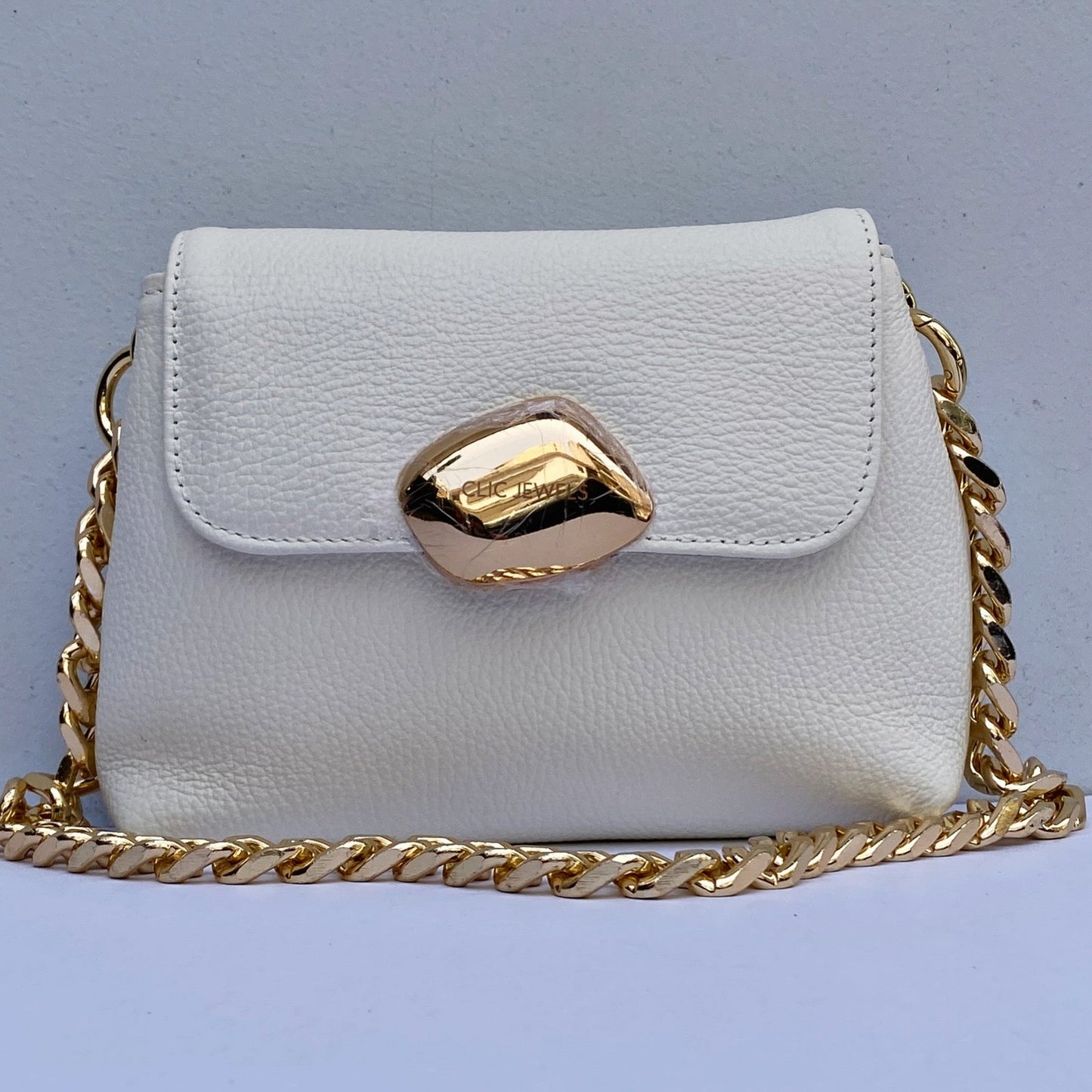 MAYA MINIBAG (white dolaro genuine leather)