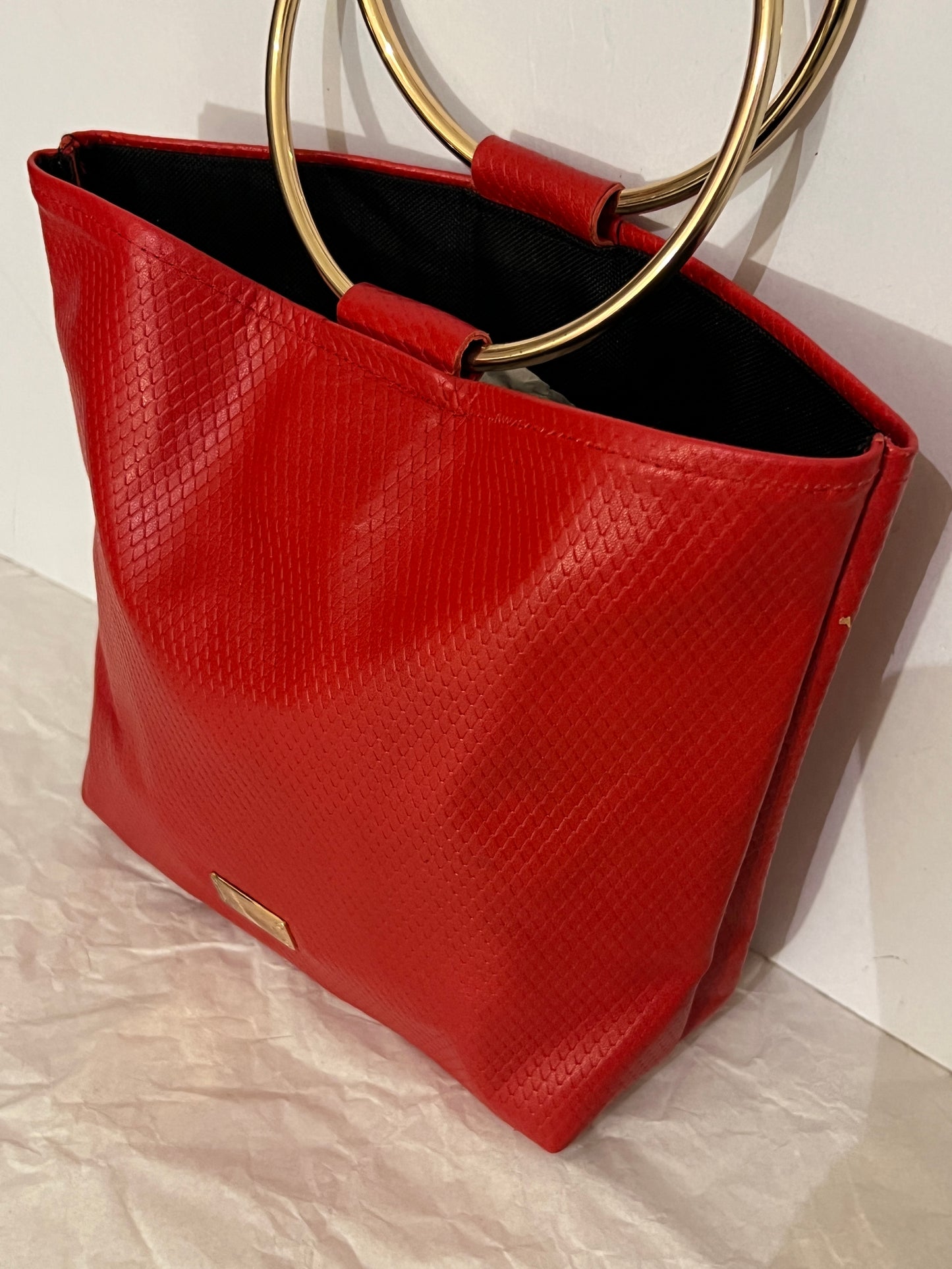 Handbag (red genuine leather)