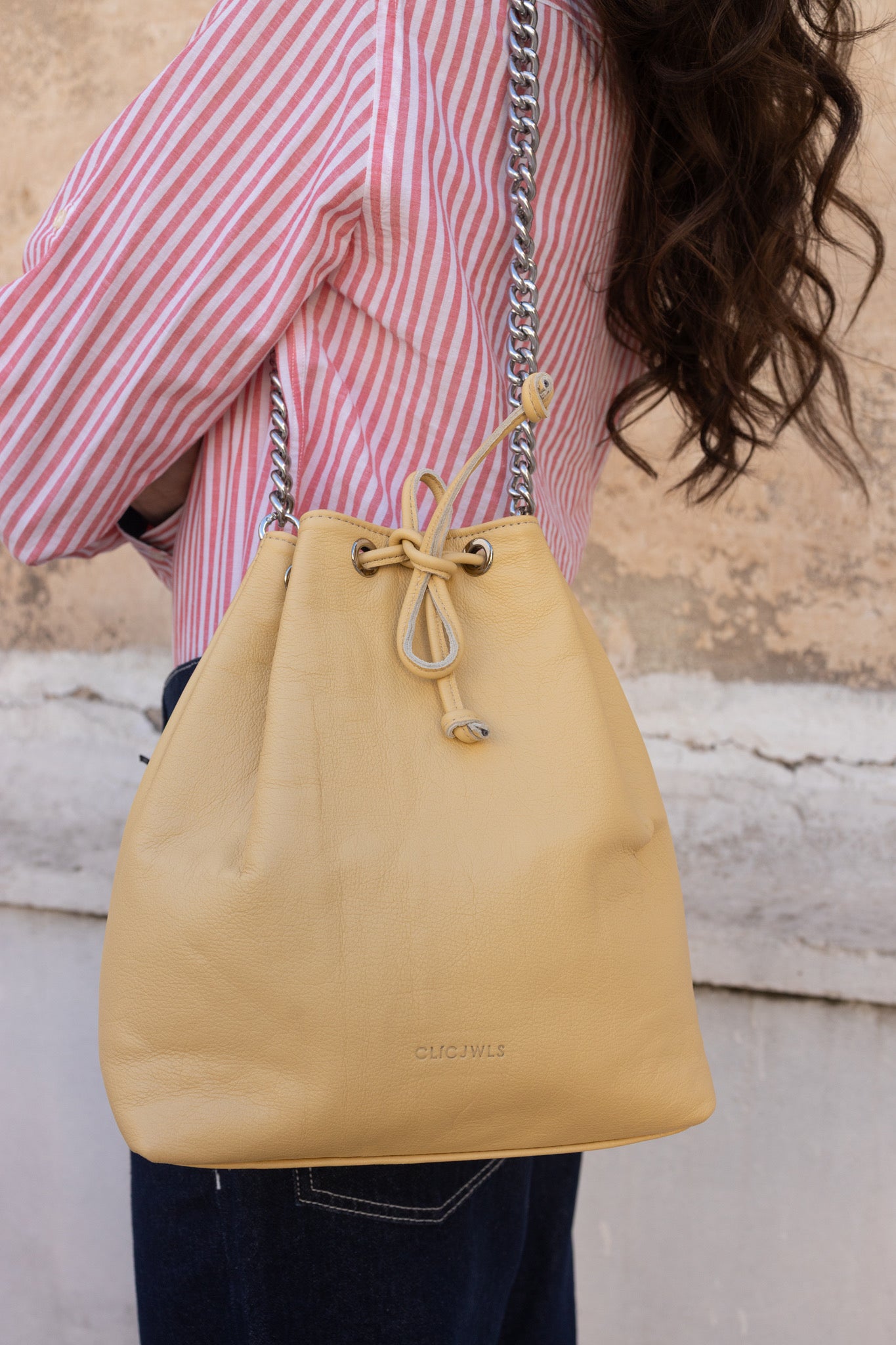 ZOE BACKPACK (yellow genuine leather)