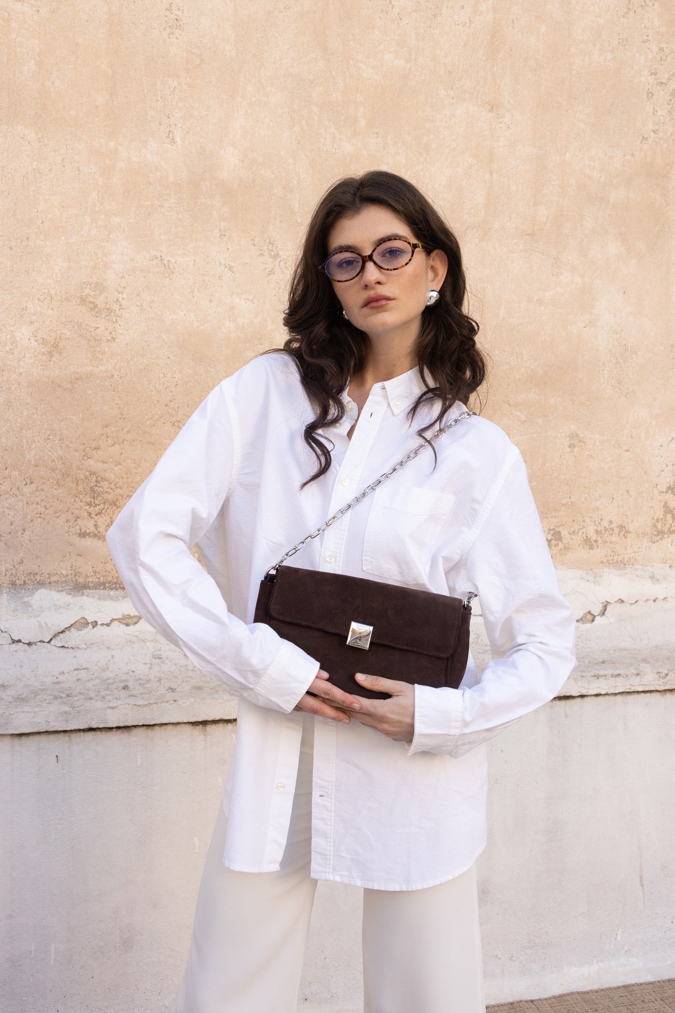 NEIRA MEDIUM (brown suede genuine leather)