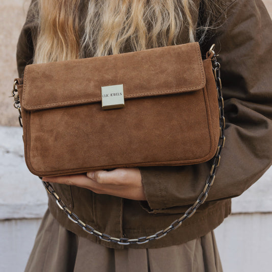 NEIRA MEDIUM (camel suede genuine leather)