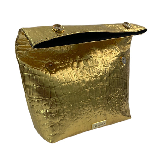 ALEX LUNCHBAG (gold croco genuine leather)