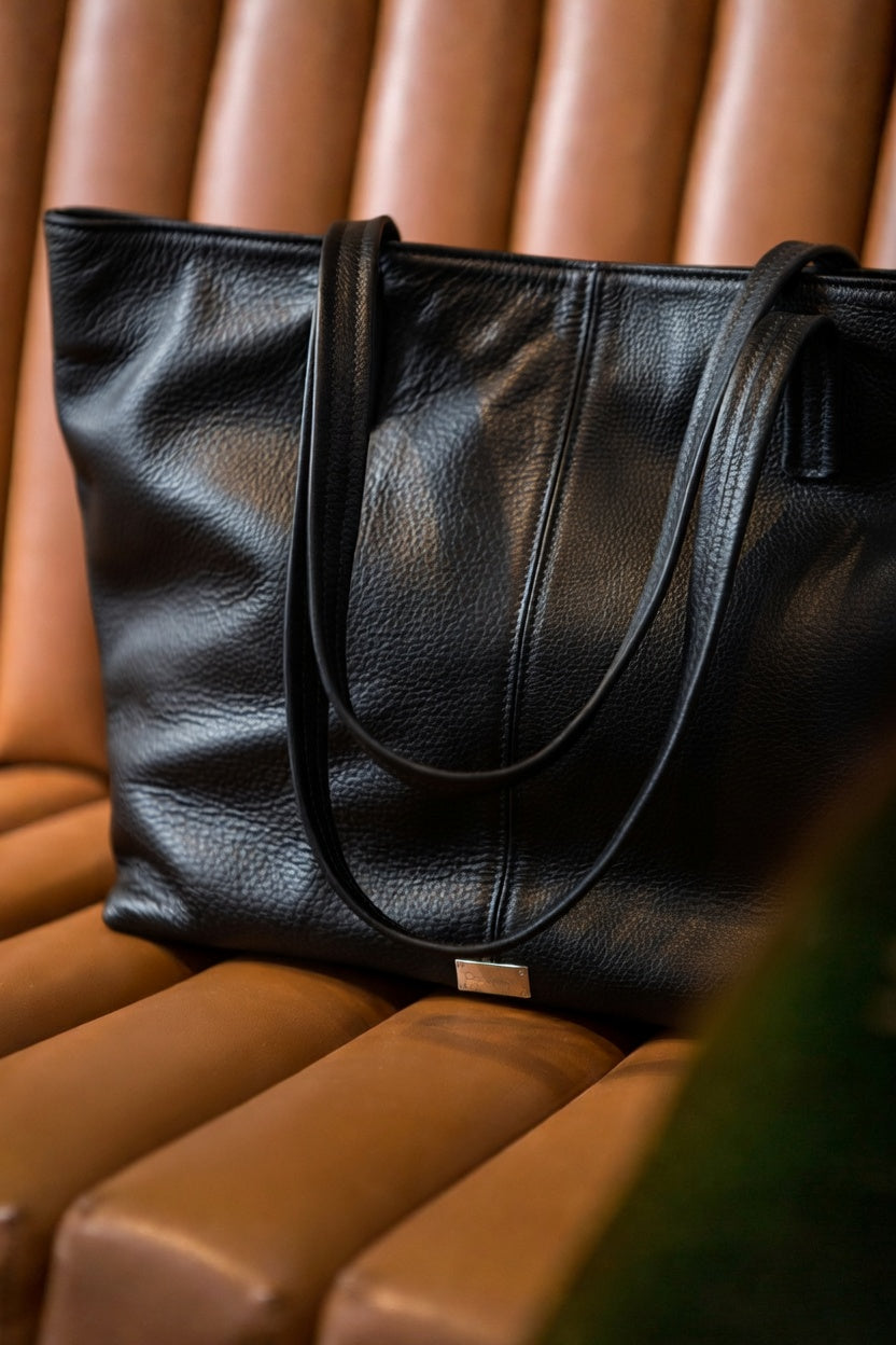 CLASSIC TOTEBAG (black dolaro genuine leather)
