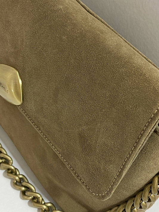 CIARA LARGE (mocha suede genuine leather)