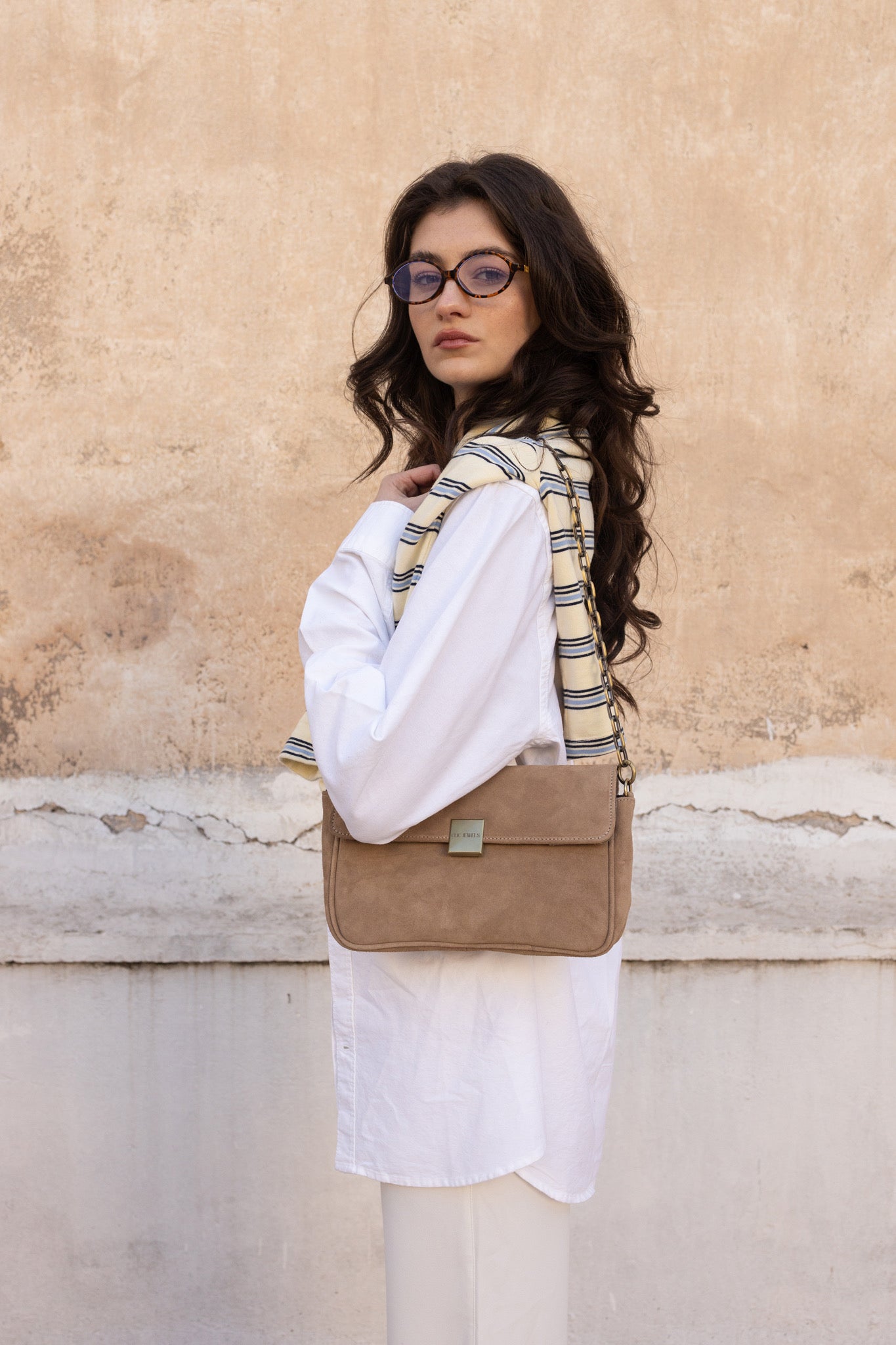 NEIRA MEDIUM (mocha suede genuine leather)