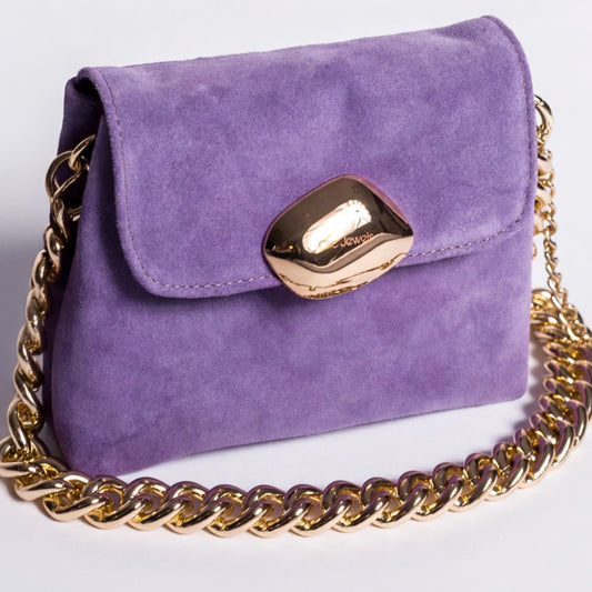MAYA MINIBAG (lilac suede genuine leather)