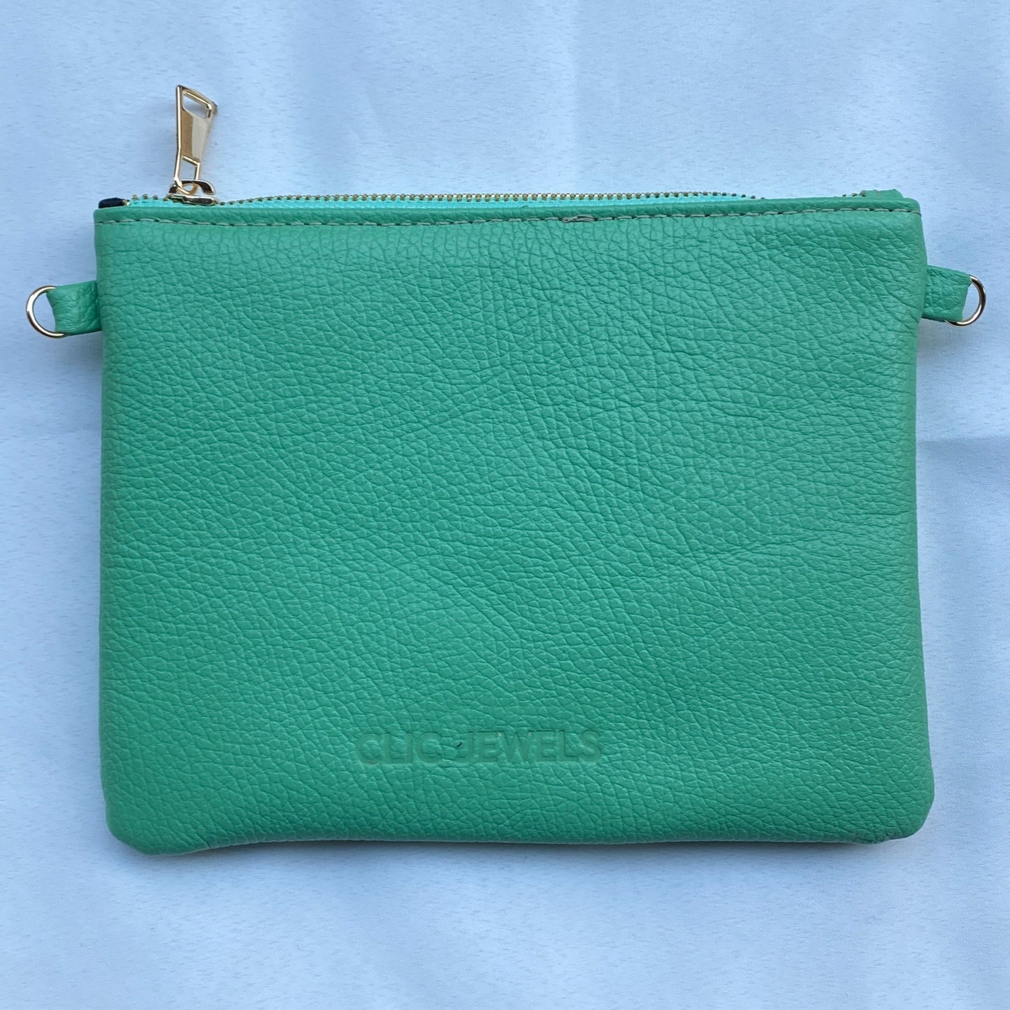 ATHENA SMALL POUCH (aqua dolaro genuine leather)