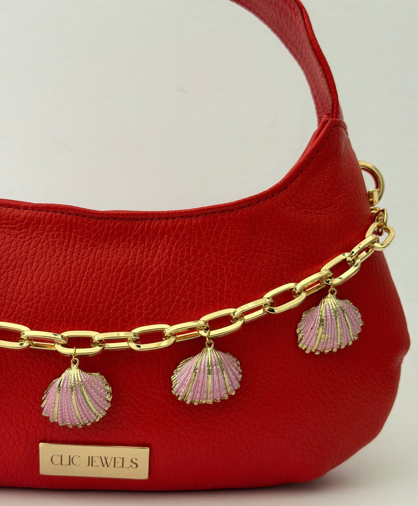 PINK SHELLS BELT/BAG CHARM