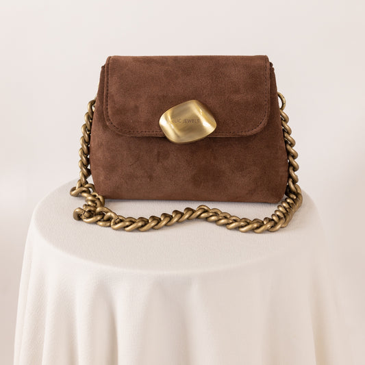 MAYA MINIBAG (brown suede genuine leather)