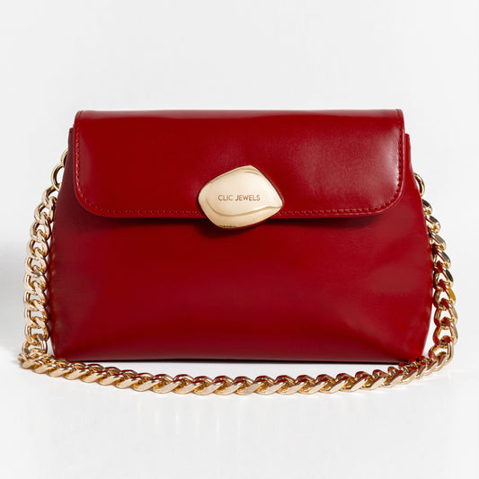 DONNA MEDIUM (red smooth genuine leather)
