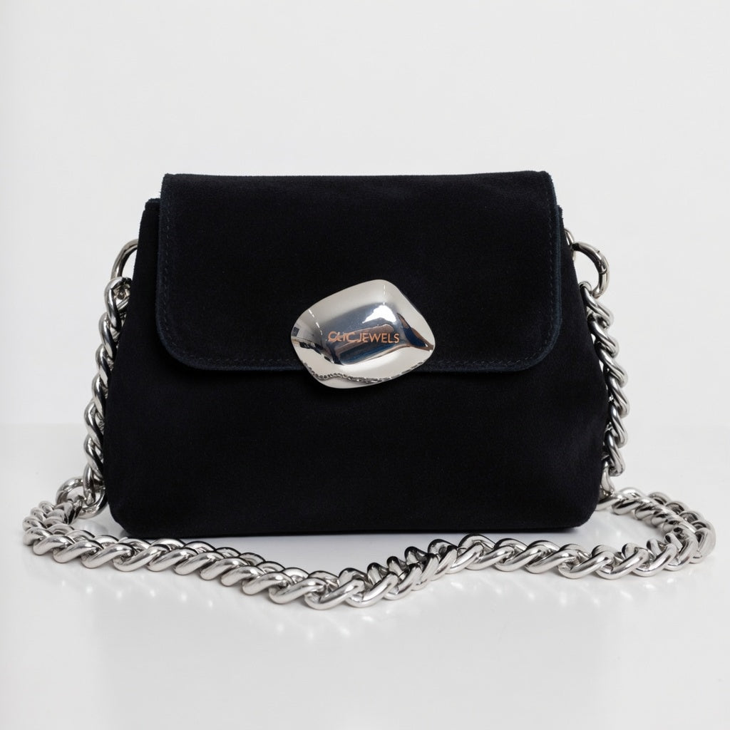 MAYA MINIBAG (black suede genuine leather)