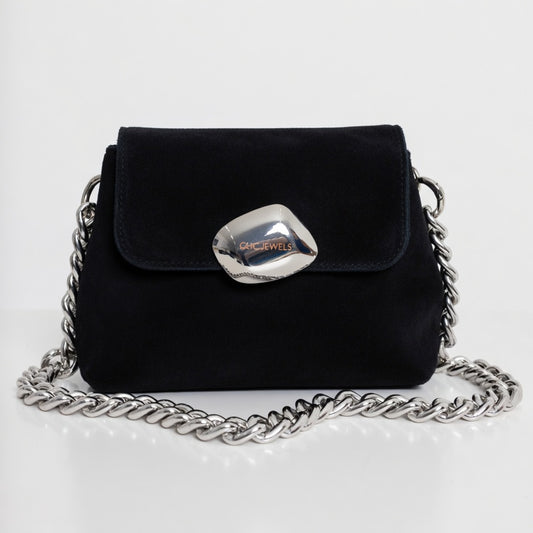 MAYA MINIBAG (black suede genuine leather)