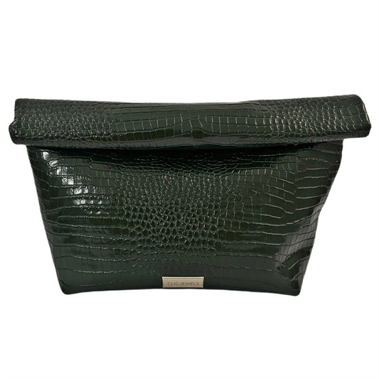 ALEX LUNCHBAG (dark green croco genuine leather)