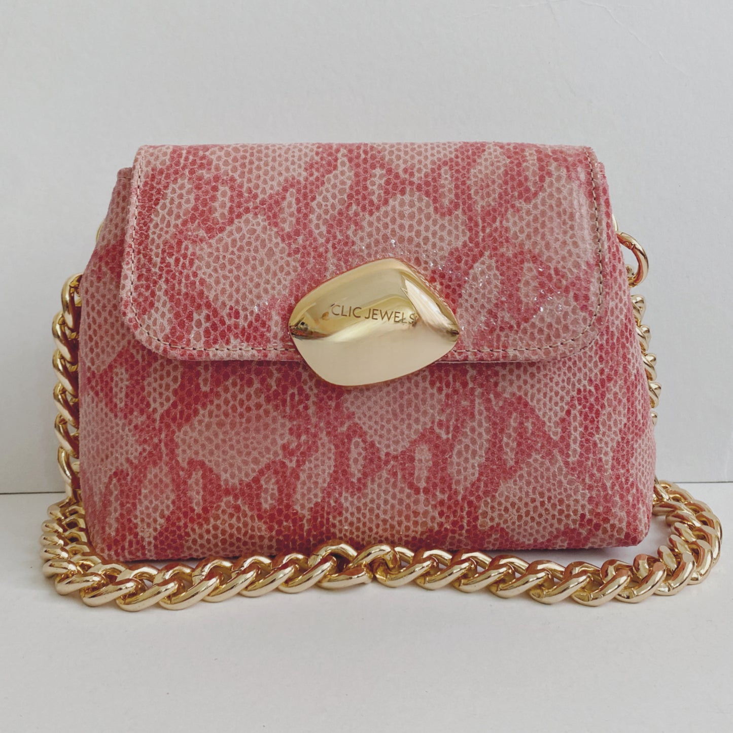 MAYA MINIBAG (pink python genuine leather)
