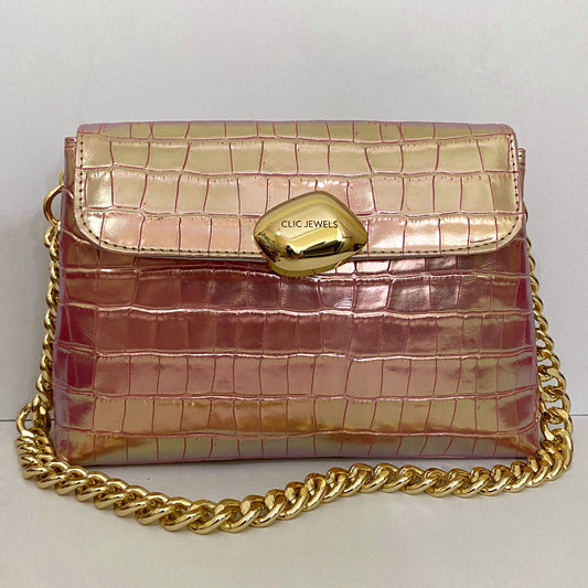 DONNA MEDIUM (mermaid pink genuine leather)