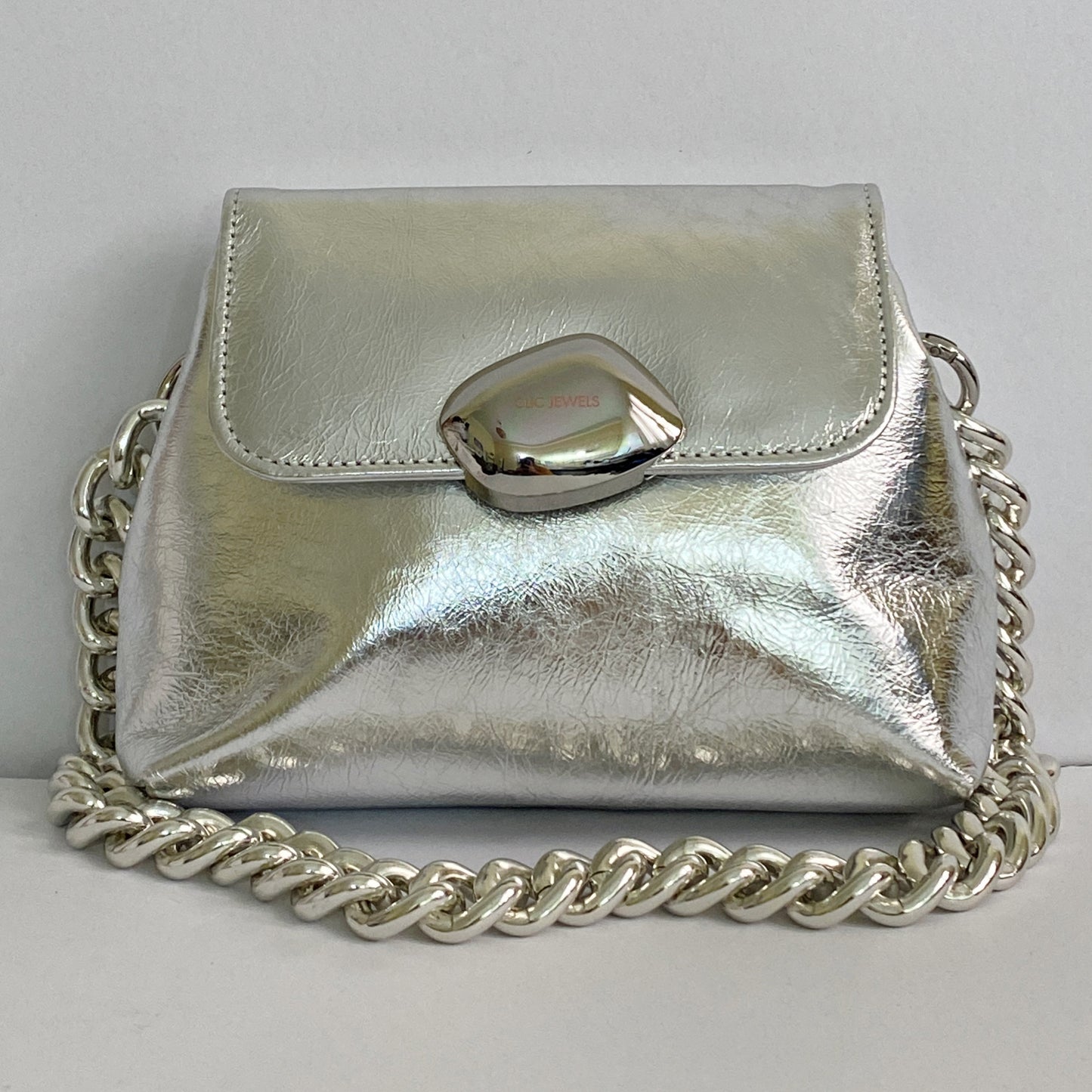 MAYA MINIBAG (silver genuine leather)