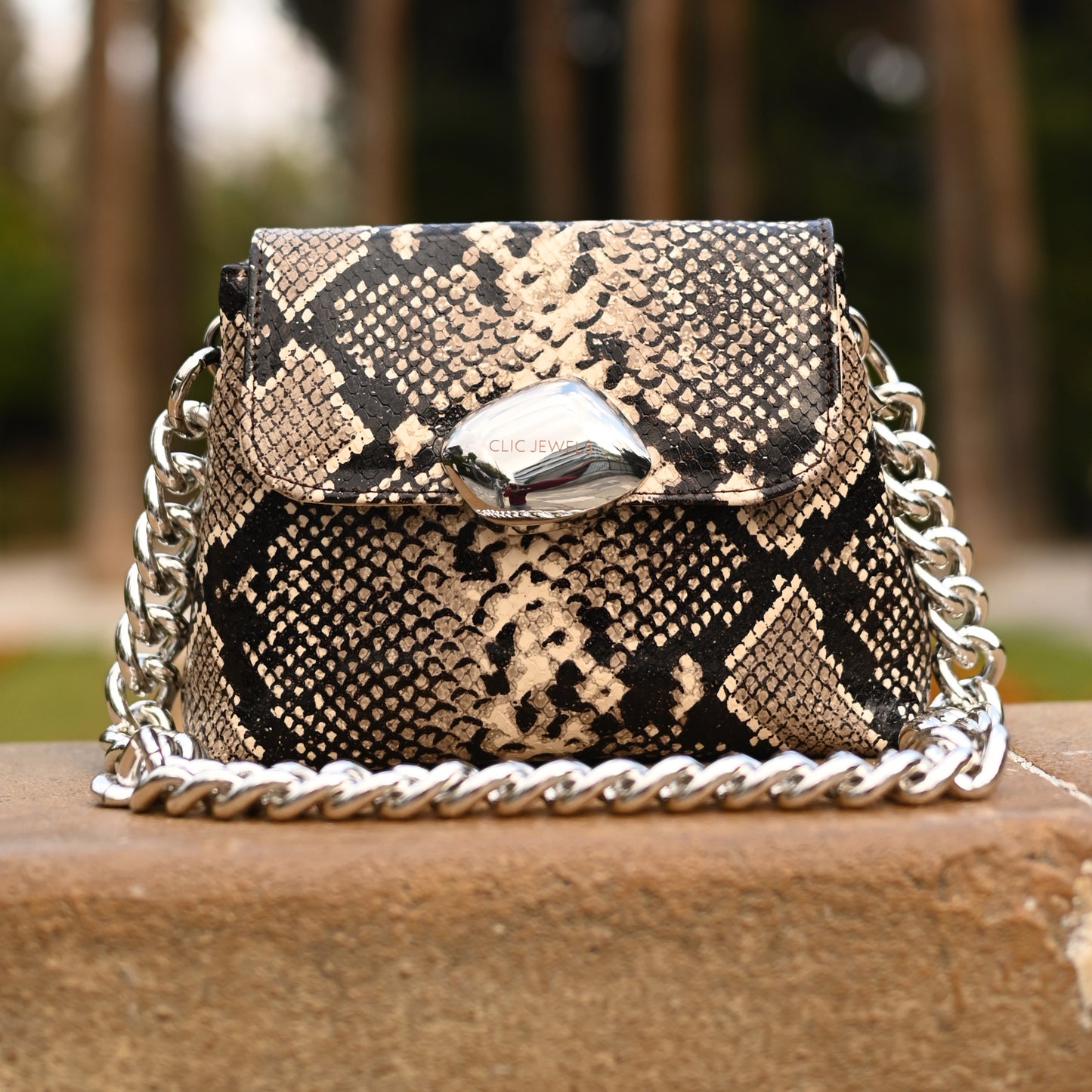 MAYA MINIBAG (python print genuine leather)