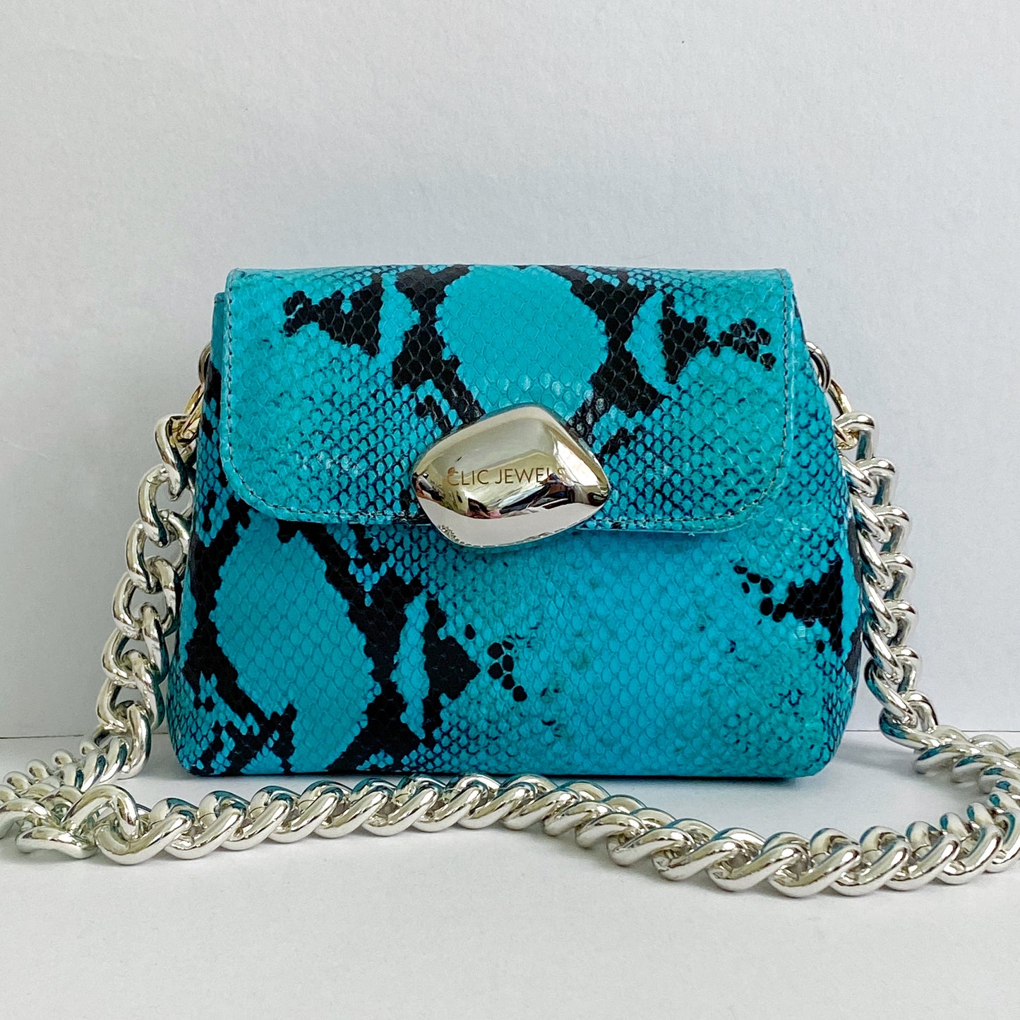 MAYA MINIBAG (turquoise python genuine leather / limited)