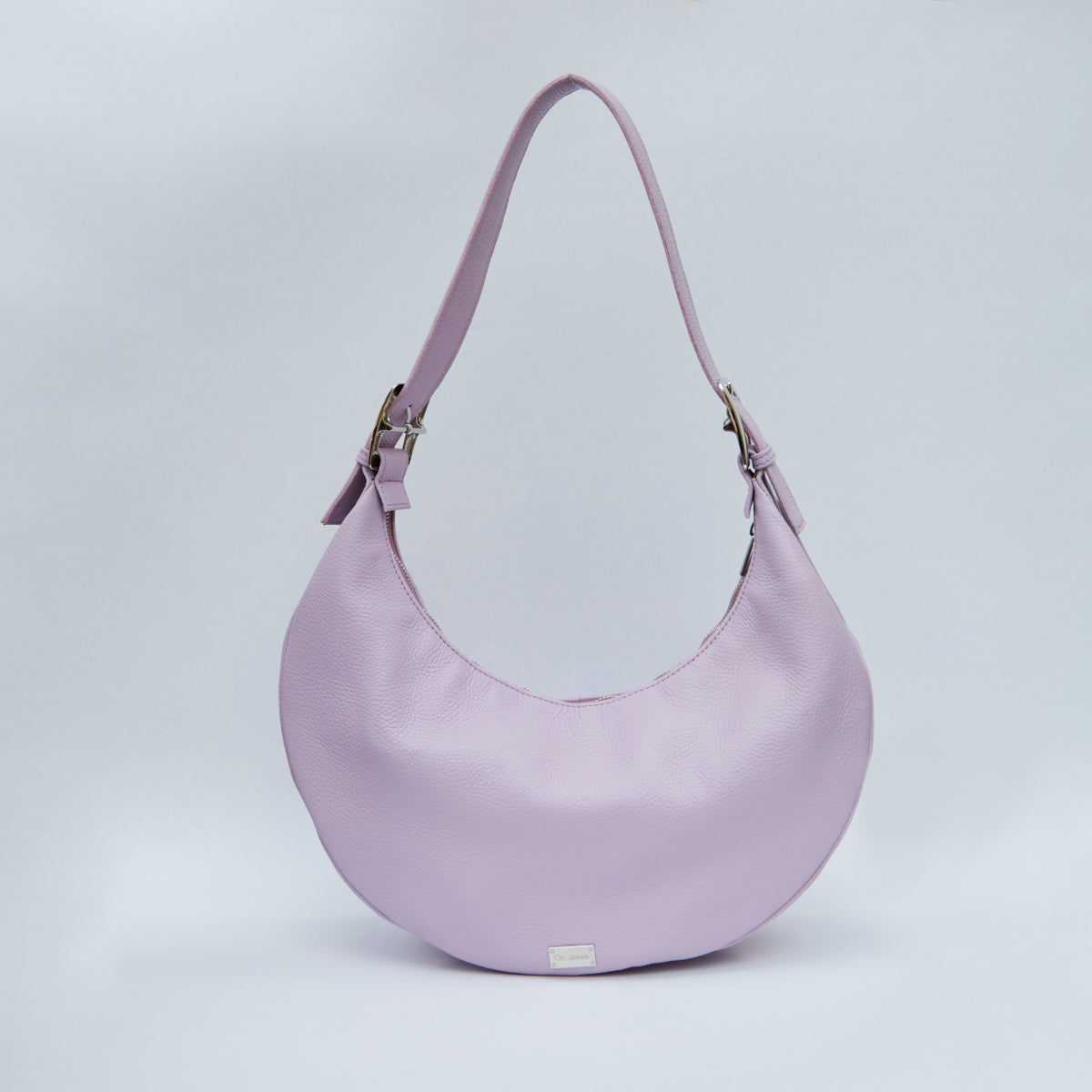 HALF MOON LILAC (genuine big grain leather)