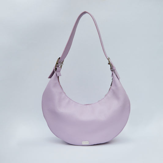 HALF MOON LILAC (genuine big grain leather)