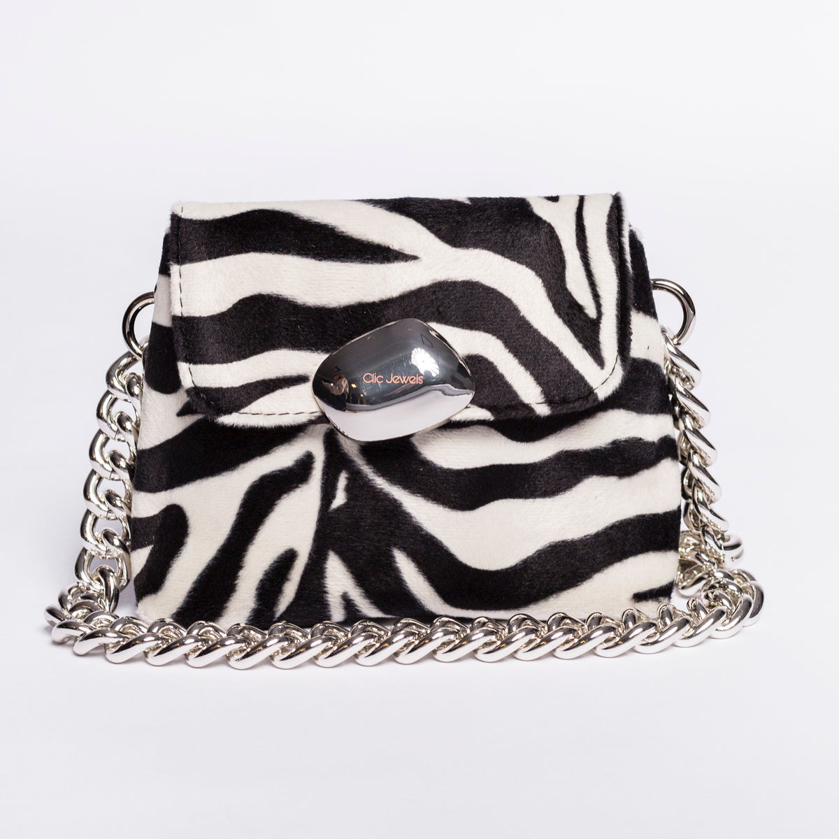 MAYA MINIBAG (faux fur zebra print)
