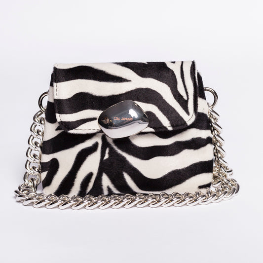 MAYA MINIBAG (faux fur zebra print)