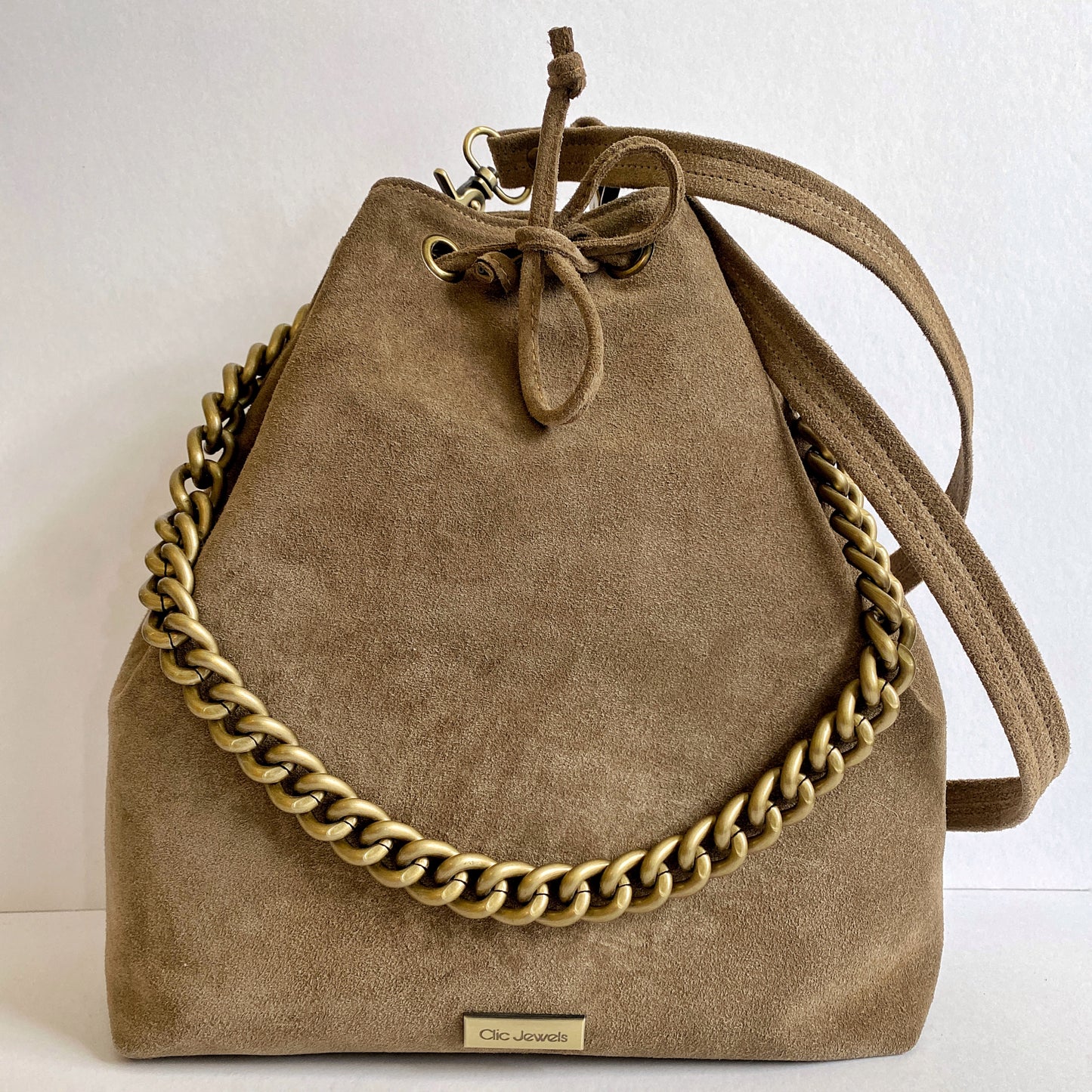 ZOE BUCKETBAG/BACKPACK (MOCHA SUEDE)